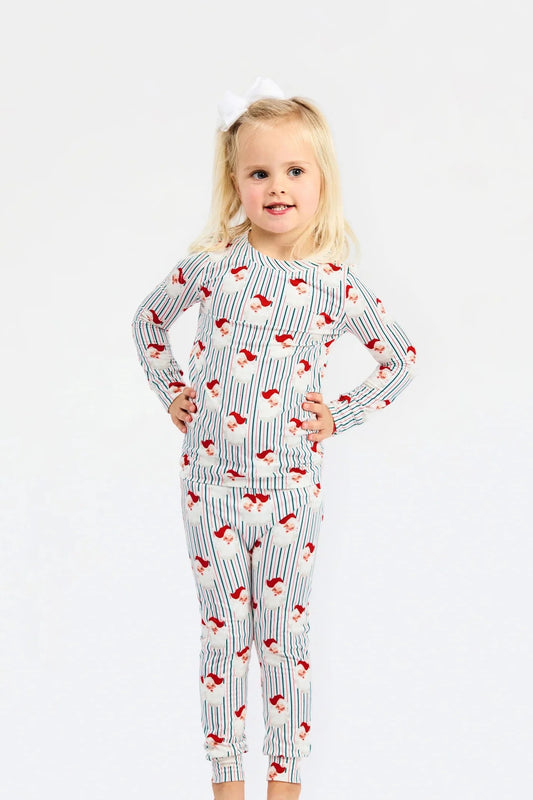 Kids Santa Baby Striped Pjs