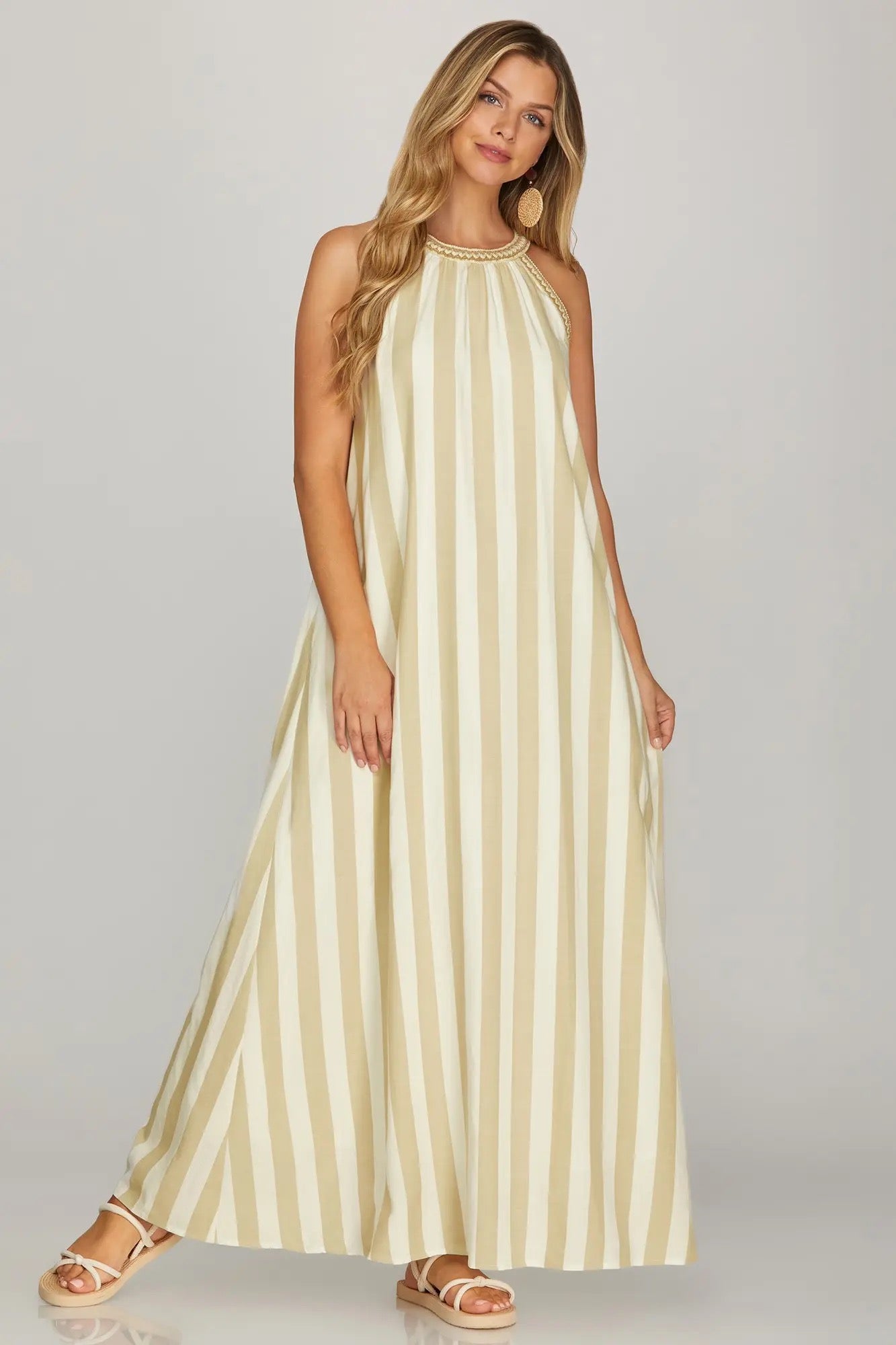 Heather Maxi Dress - Taupe