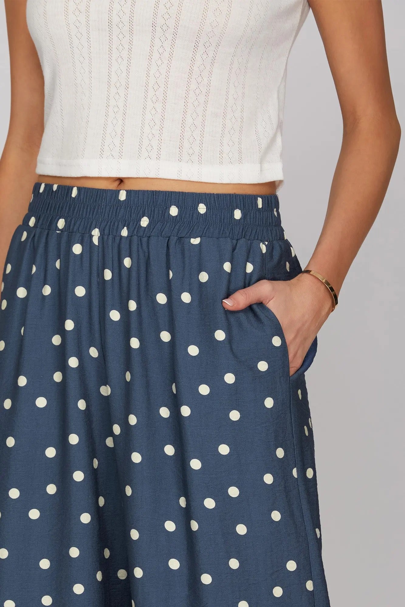 Preppy Polka-Dot Pants Set