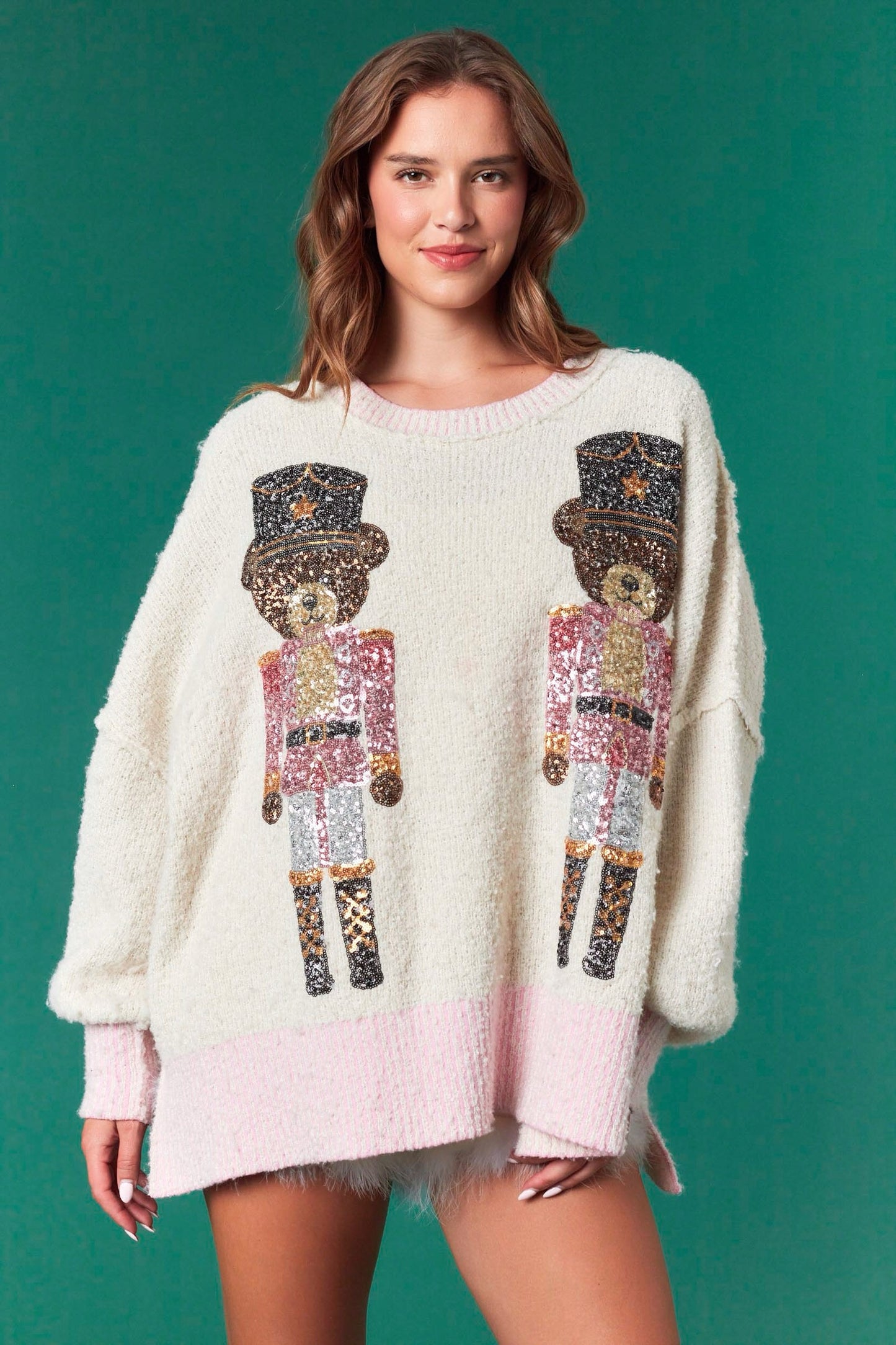 Sequin Nutcracker Sweater