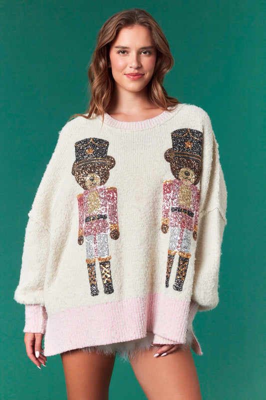Sequin Nutcracker Sweater