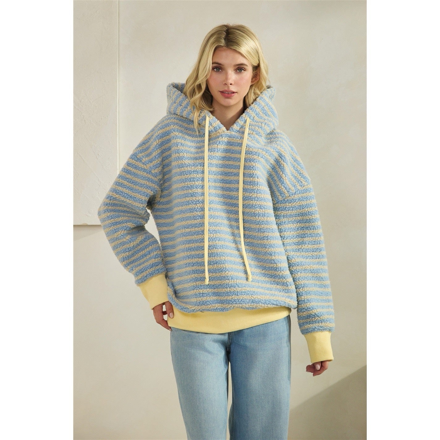 Teddy Striped Hoodie
