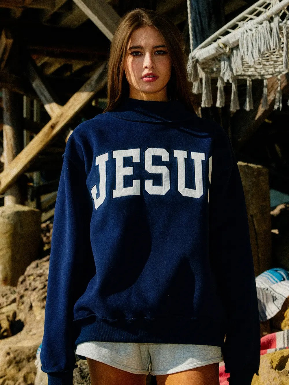 JESUS Sweatshirt - Navy