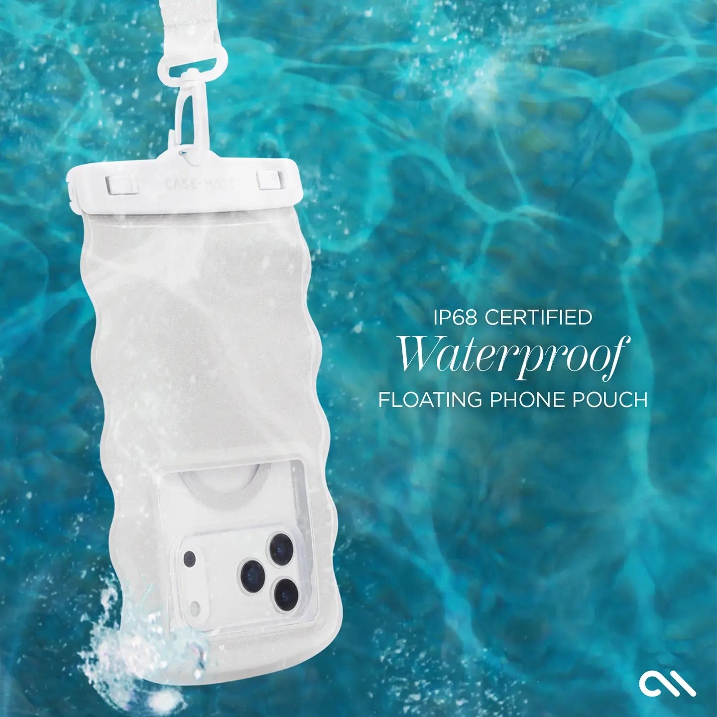 Case-Mate Wavy Waterproof Floating Phone Pouch Ivory