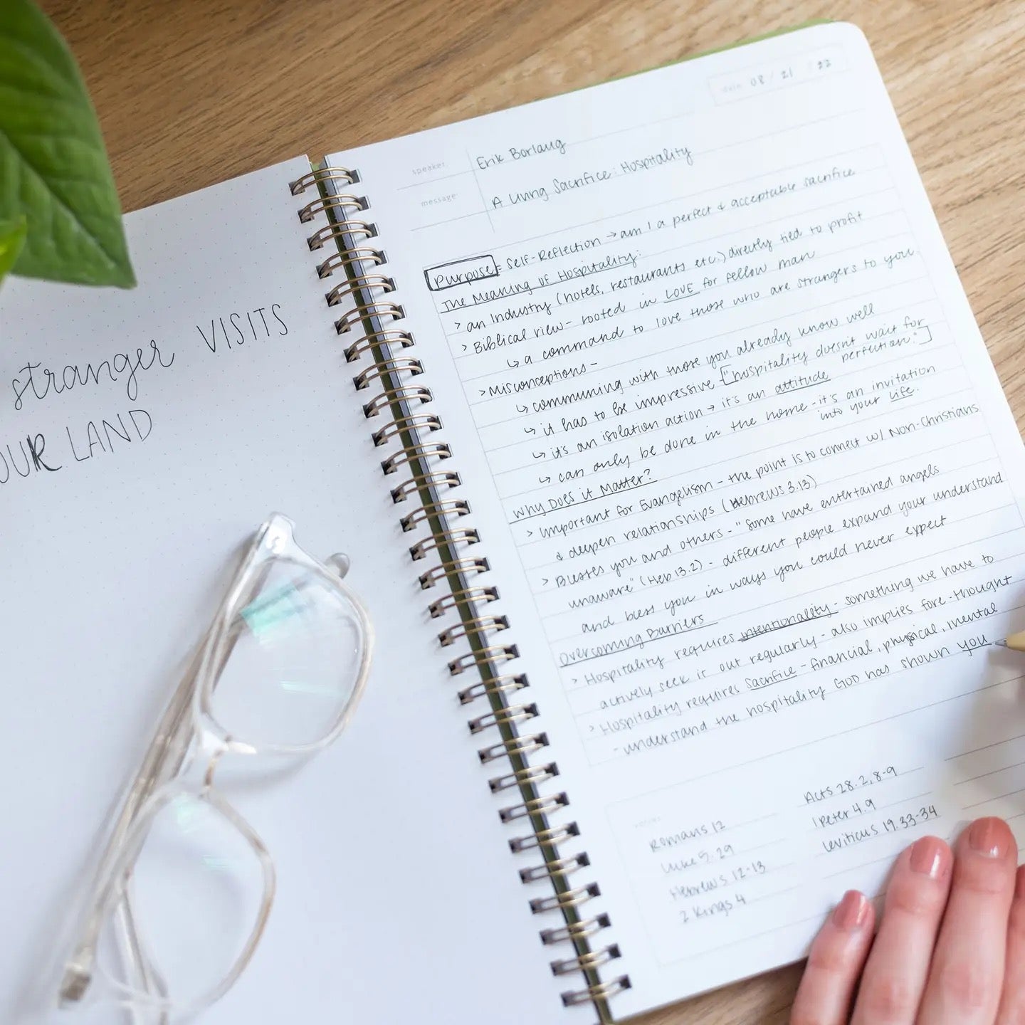 Church Notes- Pink