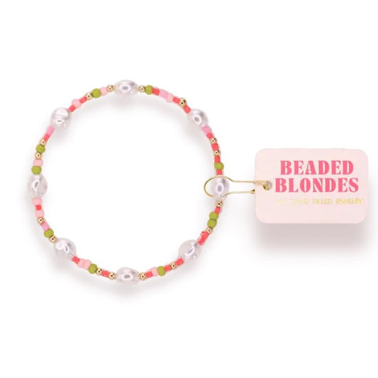 Watermelon Sprinkle Pearl Bracelet