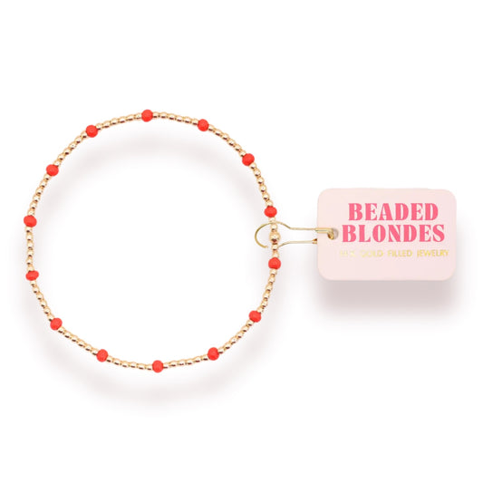 Bright Red Dainty Poppi Bracelet