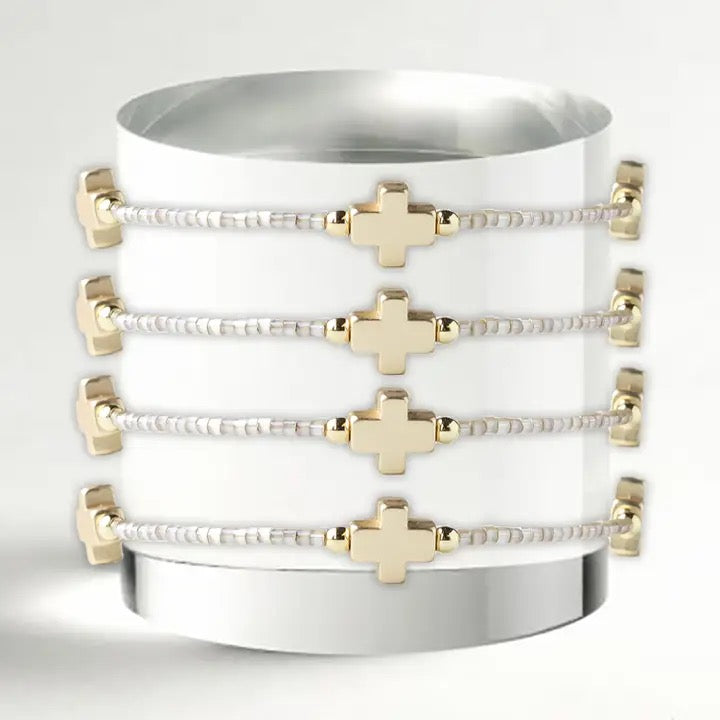 Cross Beaded Bracelet