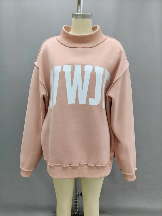 WWJD & AMEN Mockneck - Pink