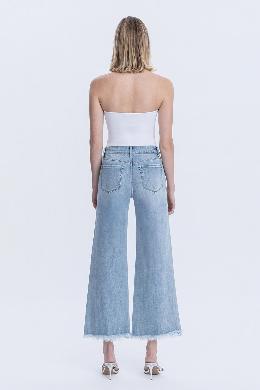 RHINESTONE EMBELLISHED WIDE JEANS