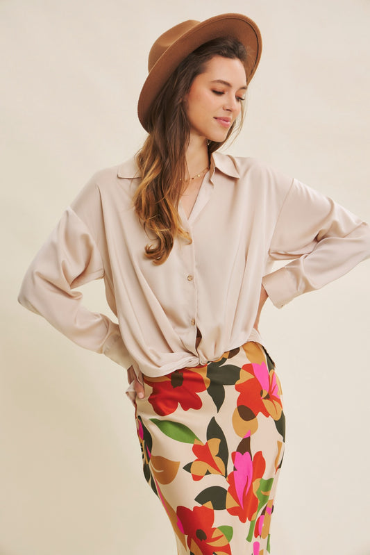 Angela Satin Top