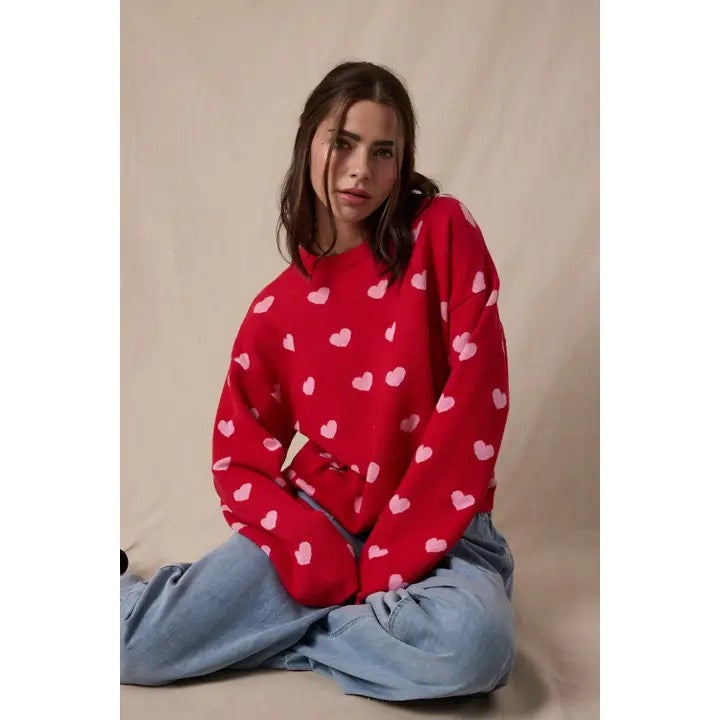 Juliet Heart Knit Sweater