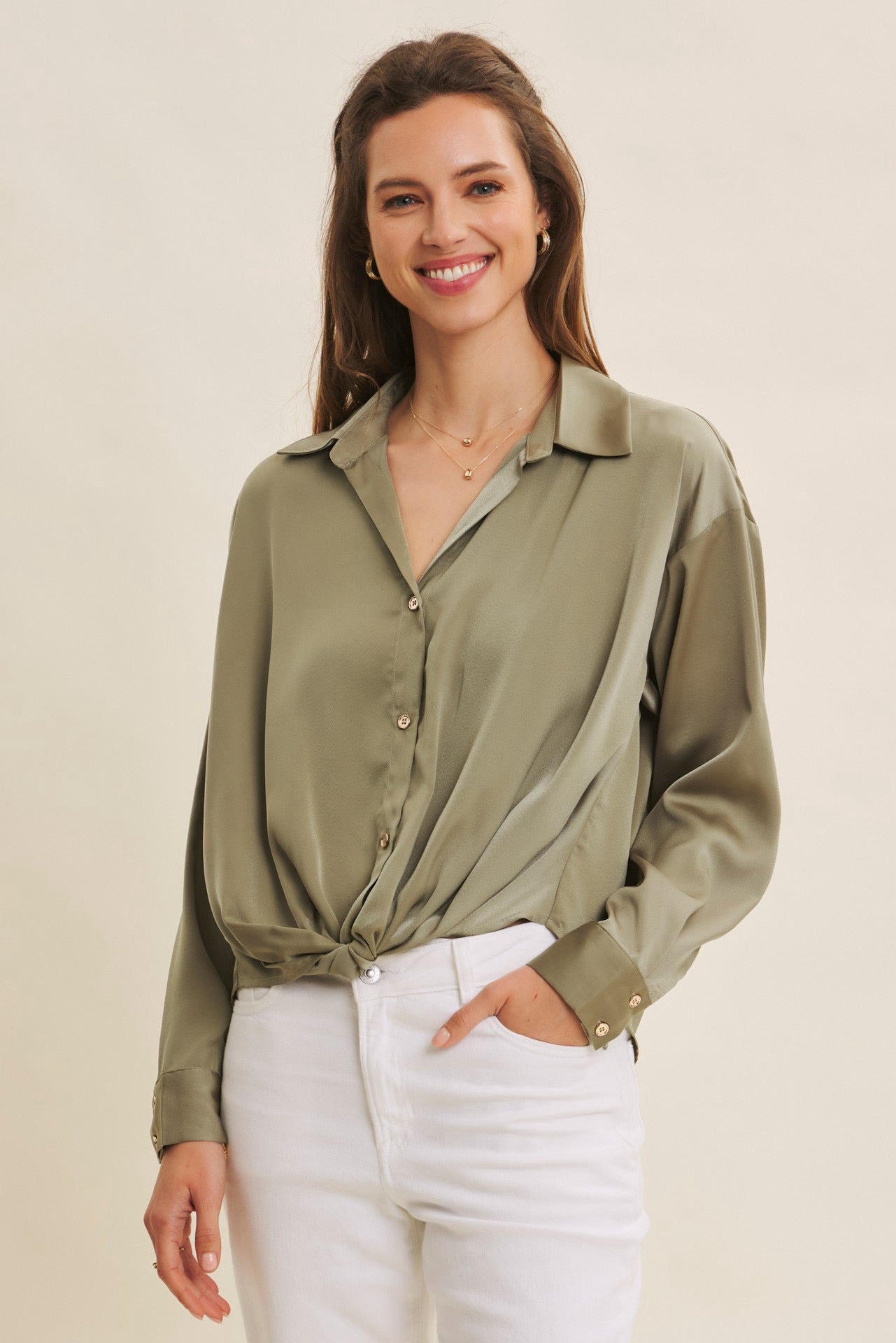 Angela Satin Top