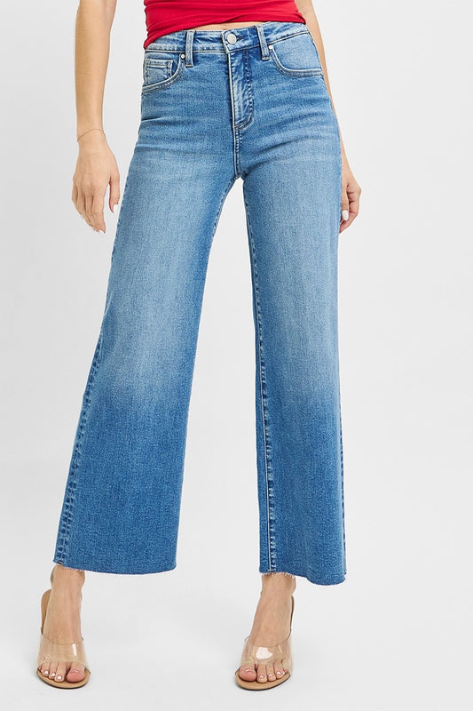 Risen Tummy Control Cropped Denim