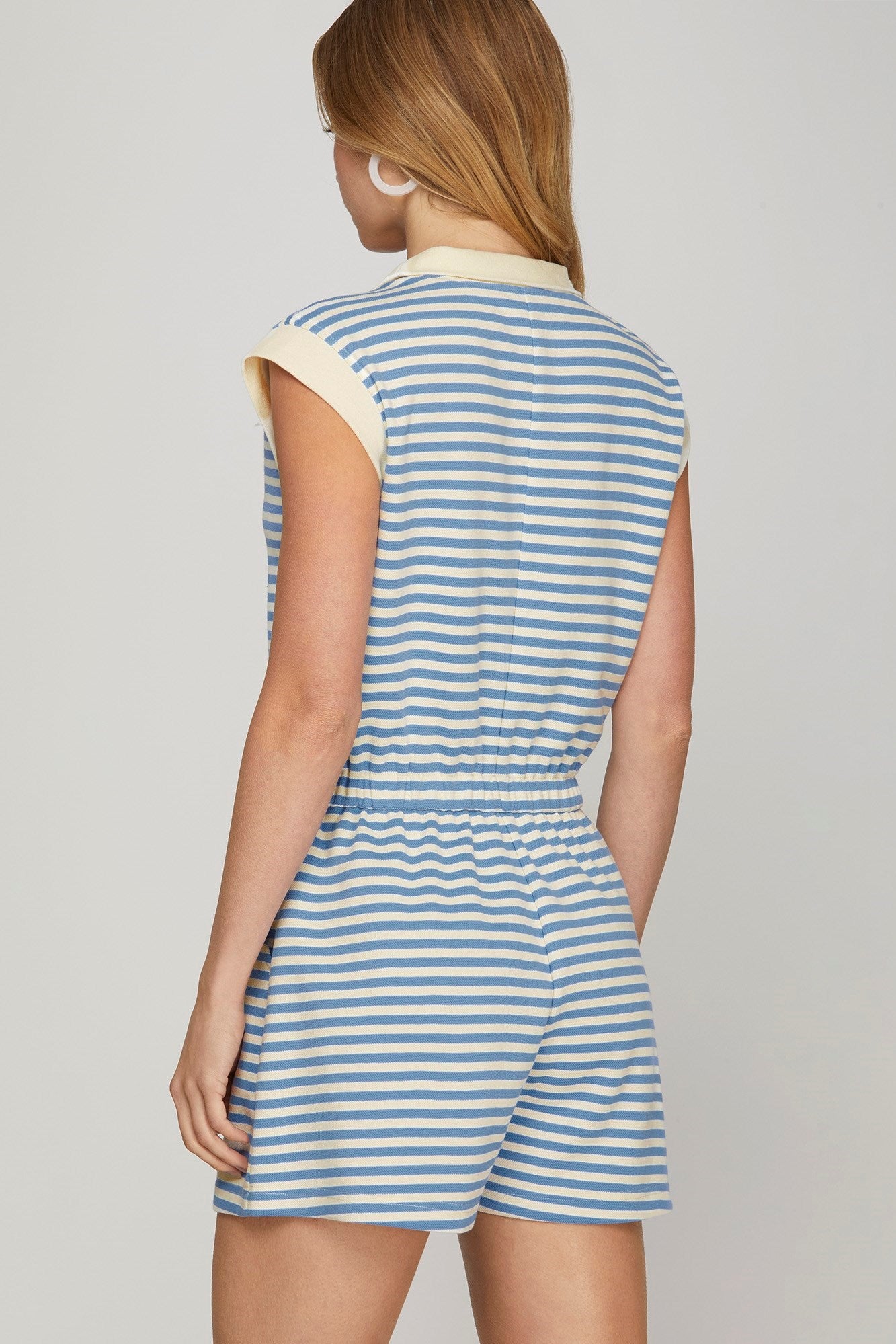 Remi Striped Shorts Romper
