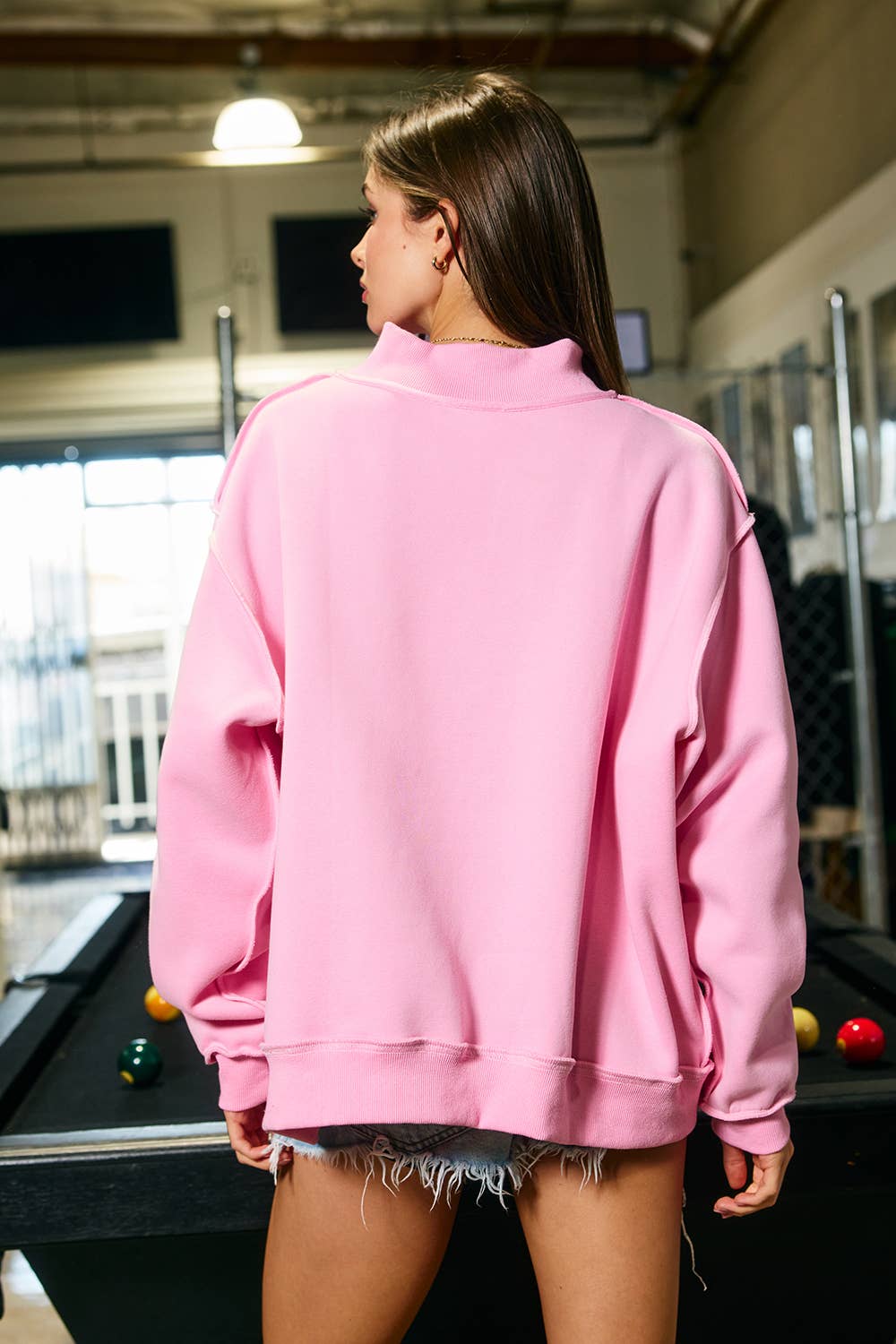 Embroidered "FAITH" Mock Neck