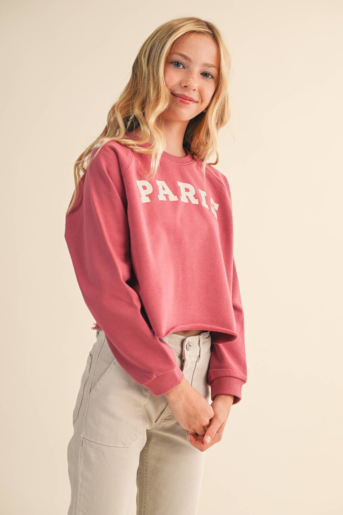 Paris Cropped Sweatshirt