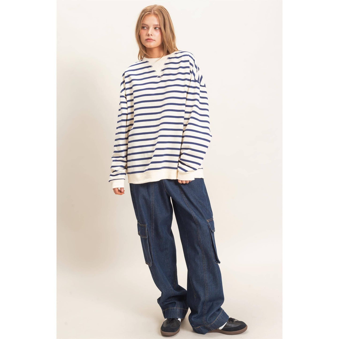 Striped Long Sleeve Pullover