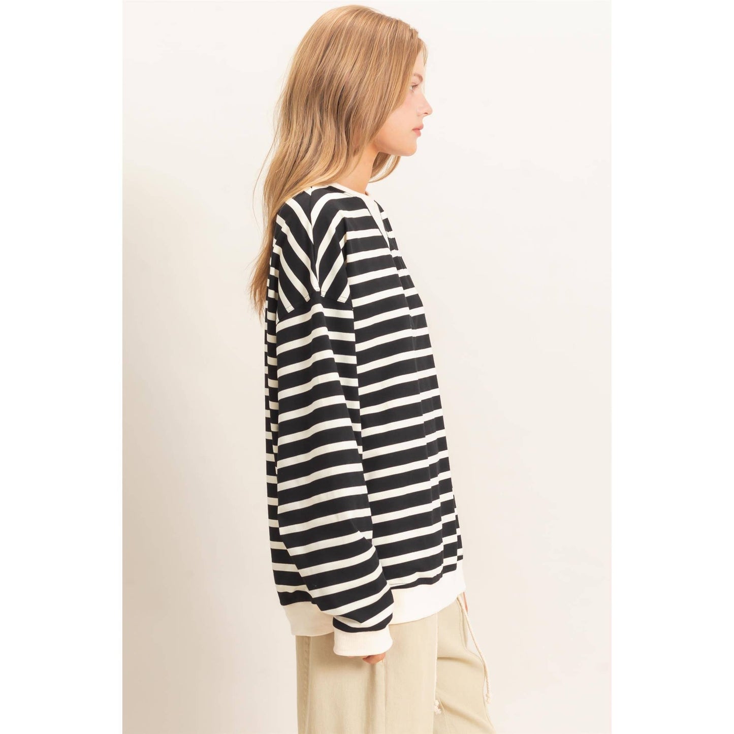 Striped Long Sleeve Pullover