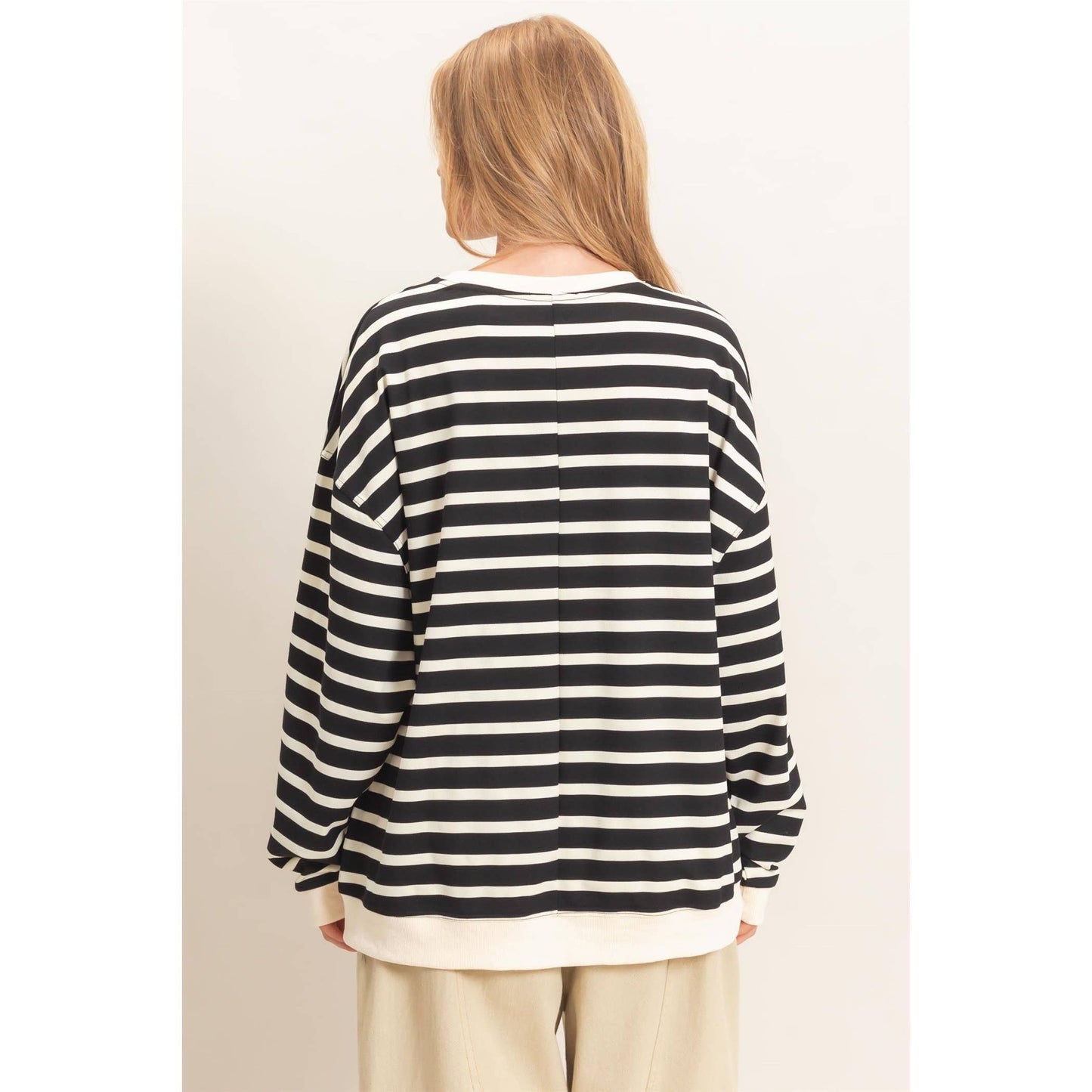 Striped Long Sleeve Pullover