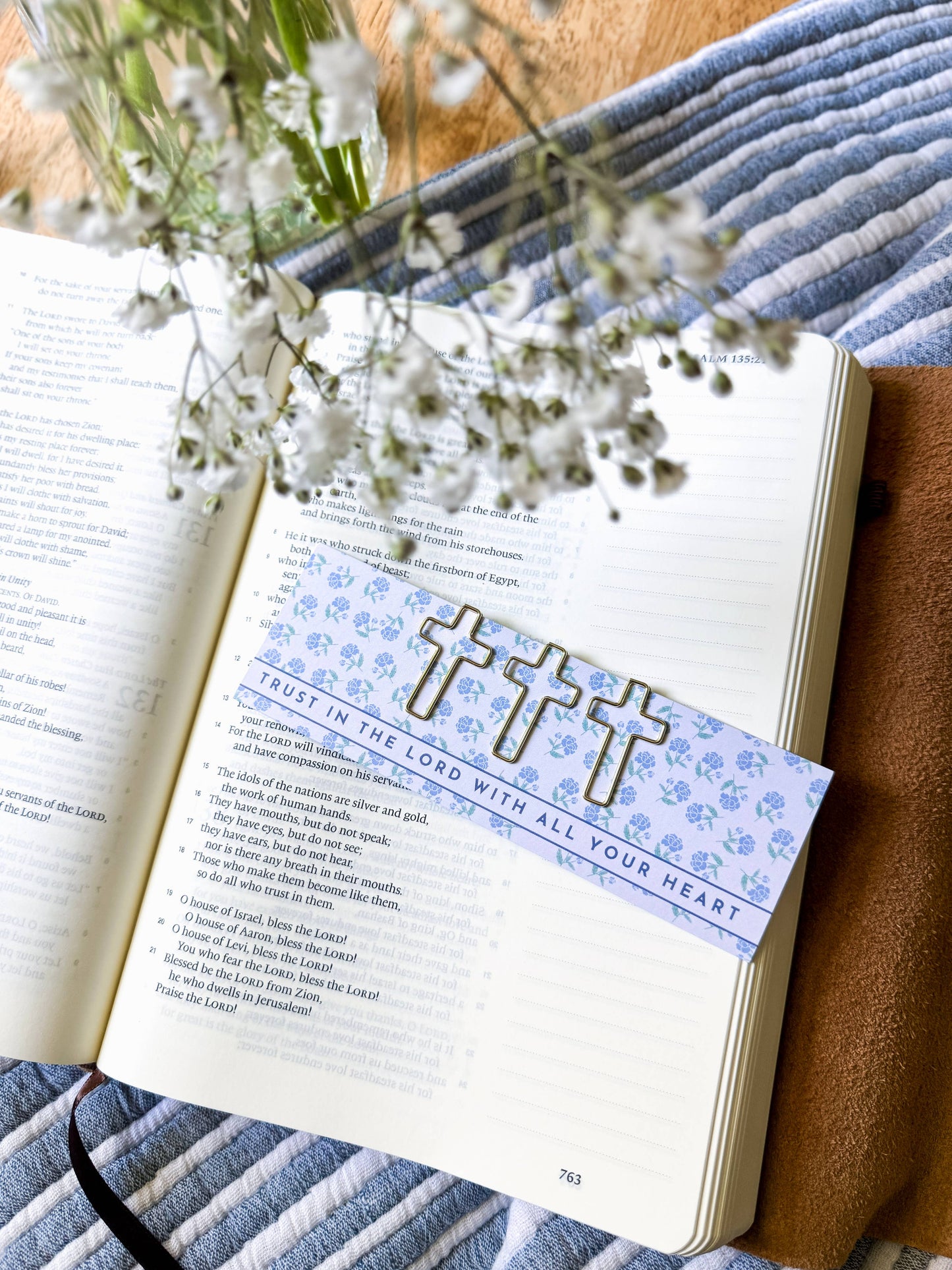 Cross Paperclip and Bookmark Set- Trust in the Lord