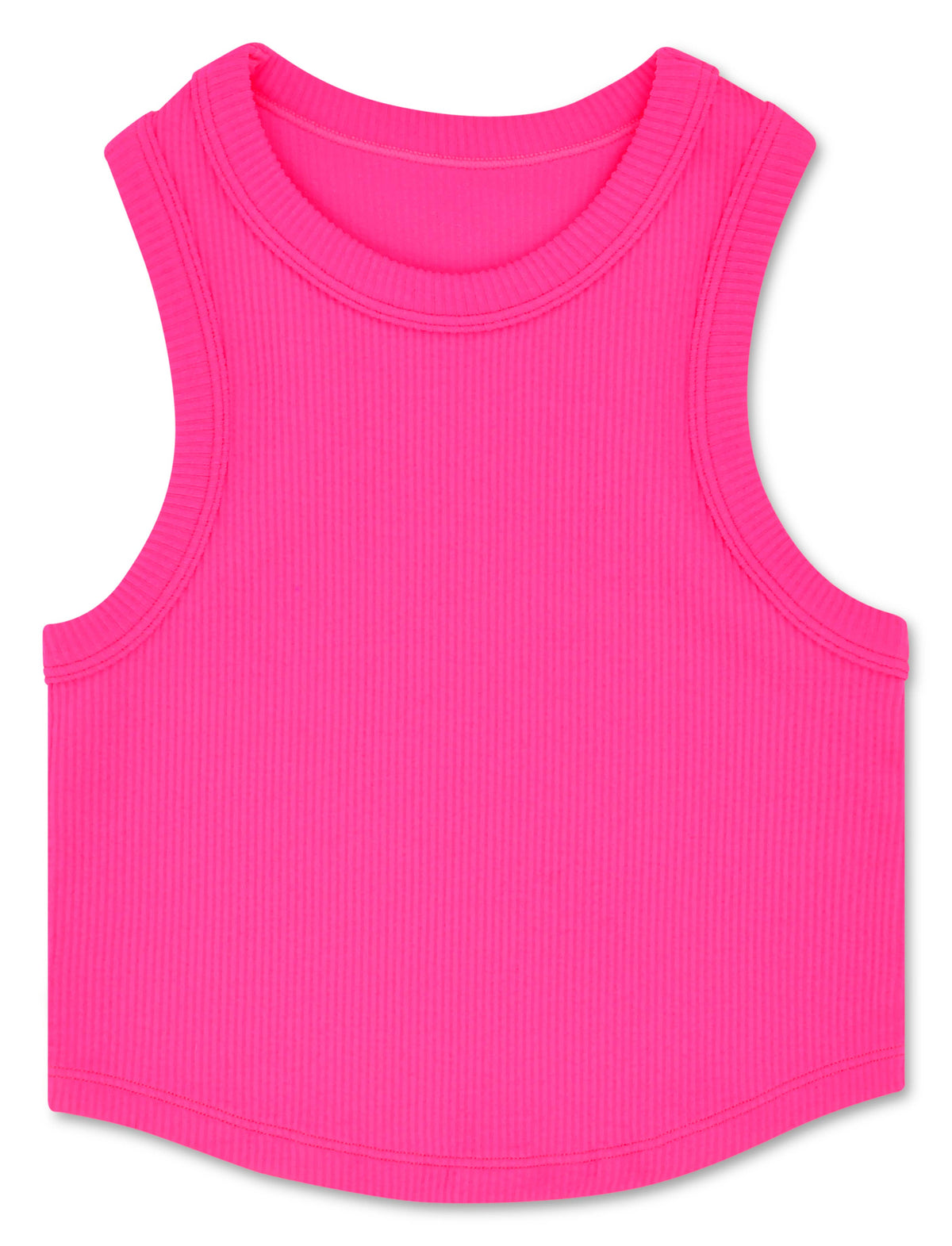 Hot Pink Cropped Racerback Top