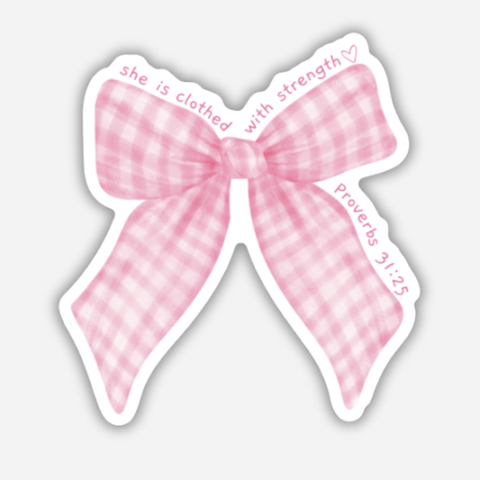 Coquette Bow Bible Sticker | Christian Stickers | Faith