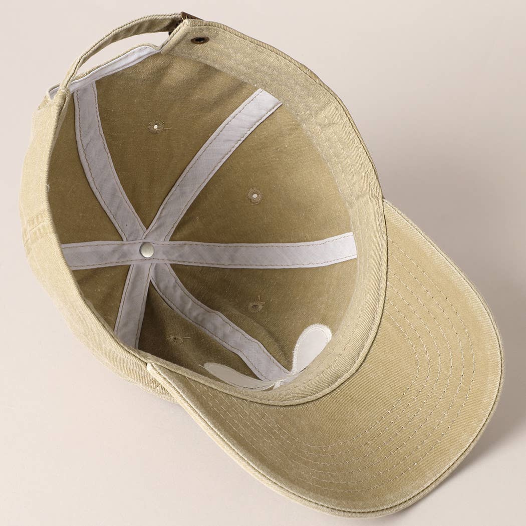 Bow Embroidered Cotton Baseball Cap