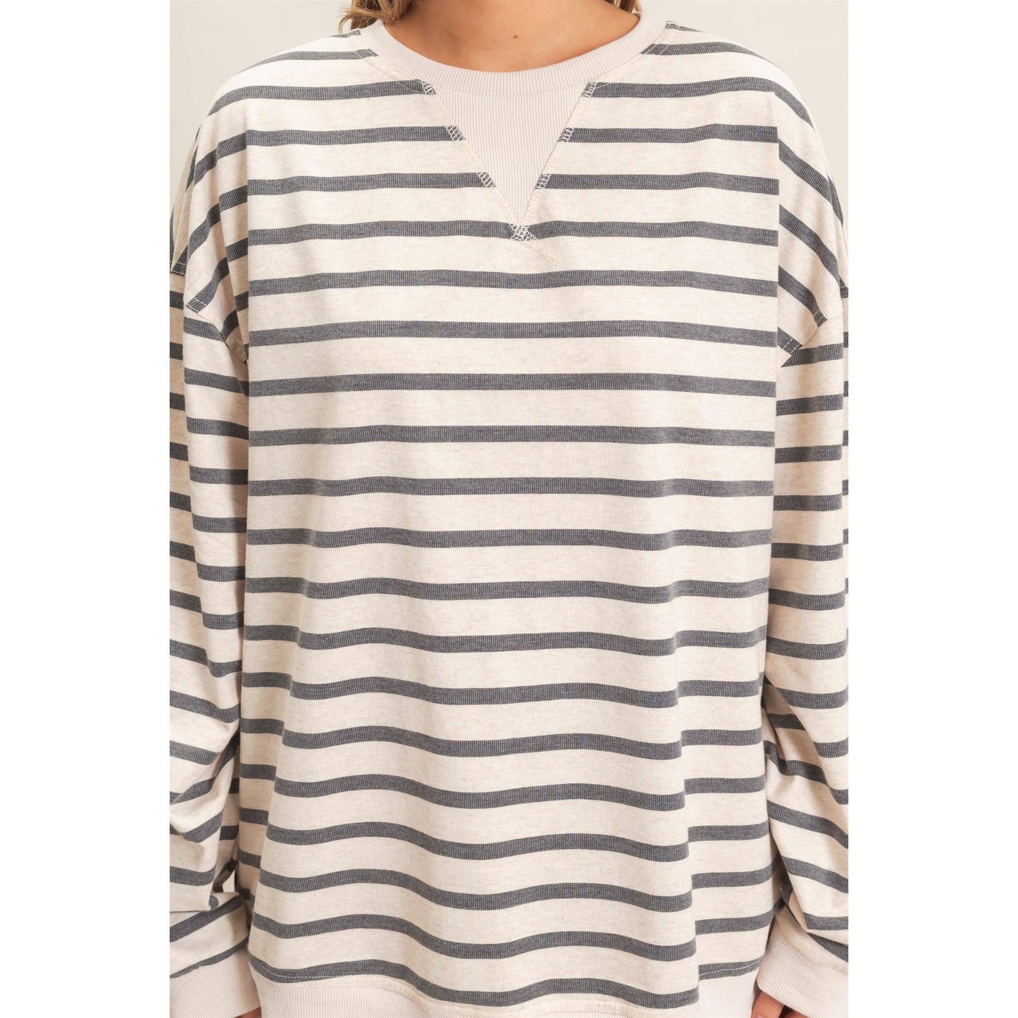 Striped Long Sleeve Pullover