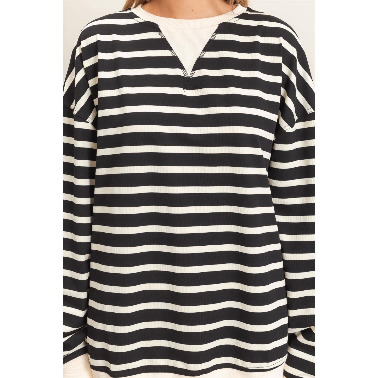 Striped Long Sleeve Pullover