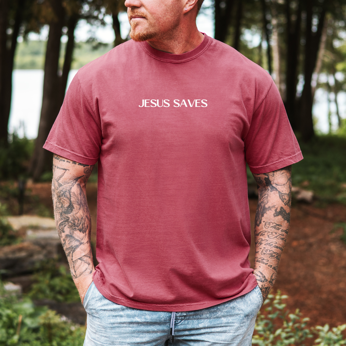 Jesus Saves Power In the Name of Jesus Unisex Christian Tee