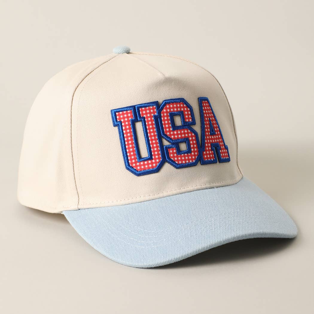 USA Patch Denim Baseball Cap
