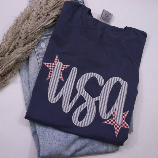 Denim USA Patriotic 4th of July Short Sleeve