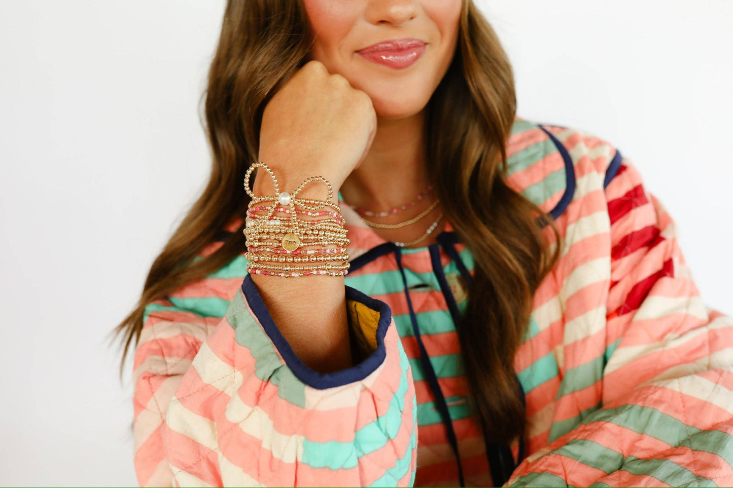 Pray Charm Bracelet on Gold