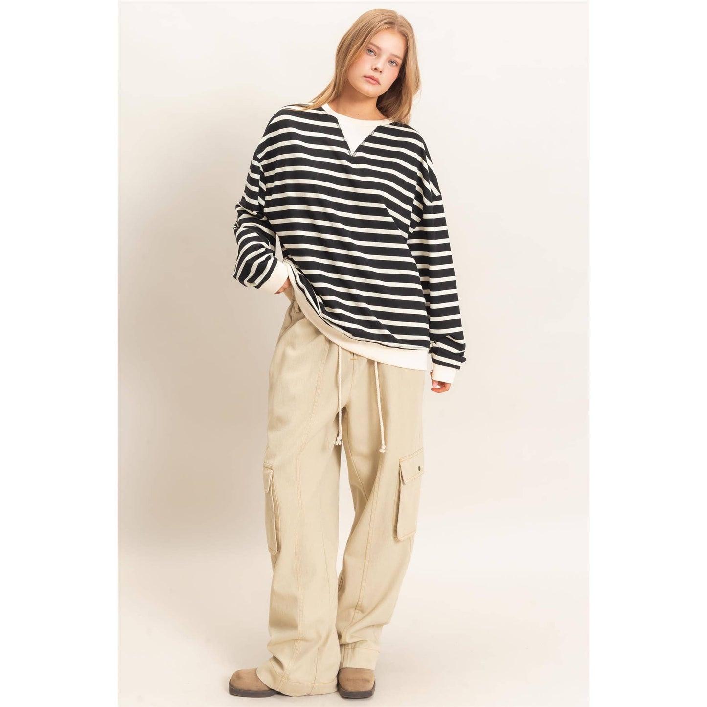 Striped Long Sleeve Pullover