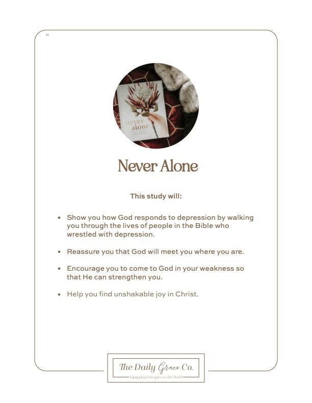 Never Alone Bible Study