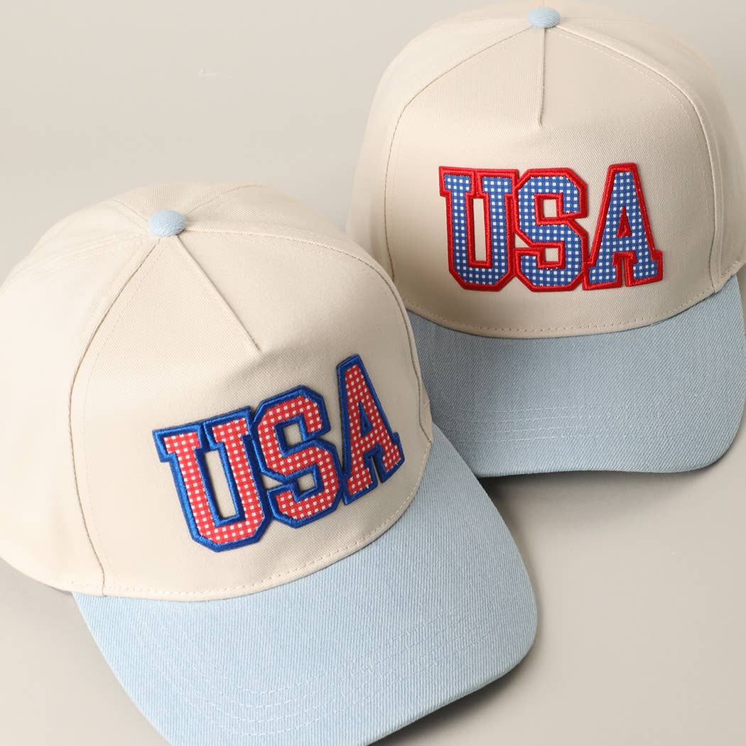 USA Patch Denim Baseball Cap