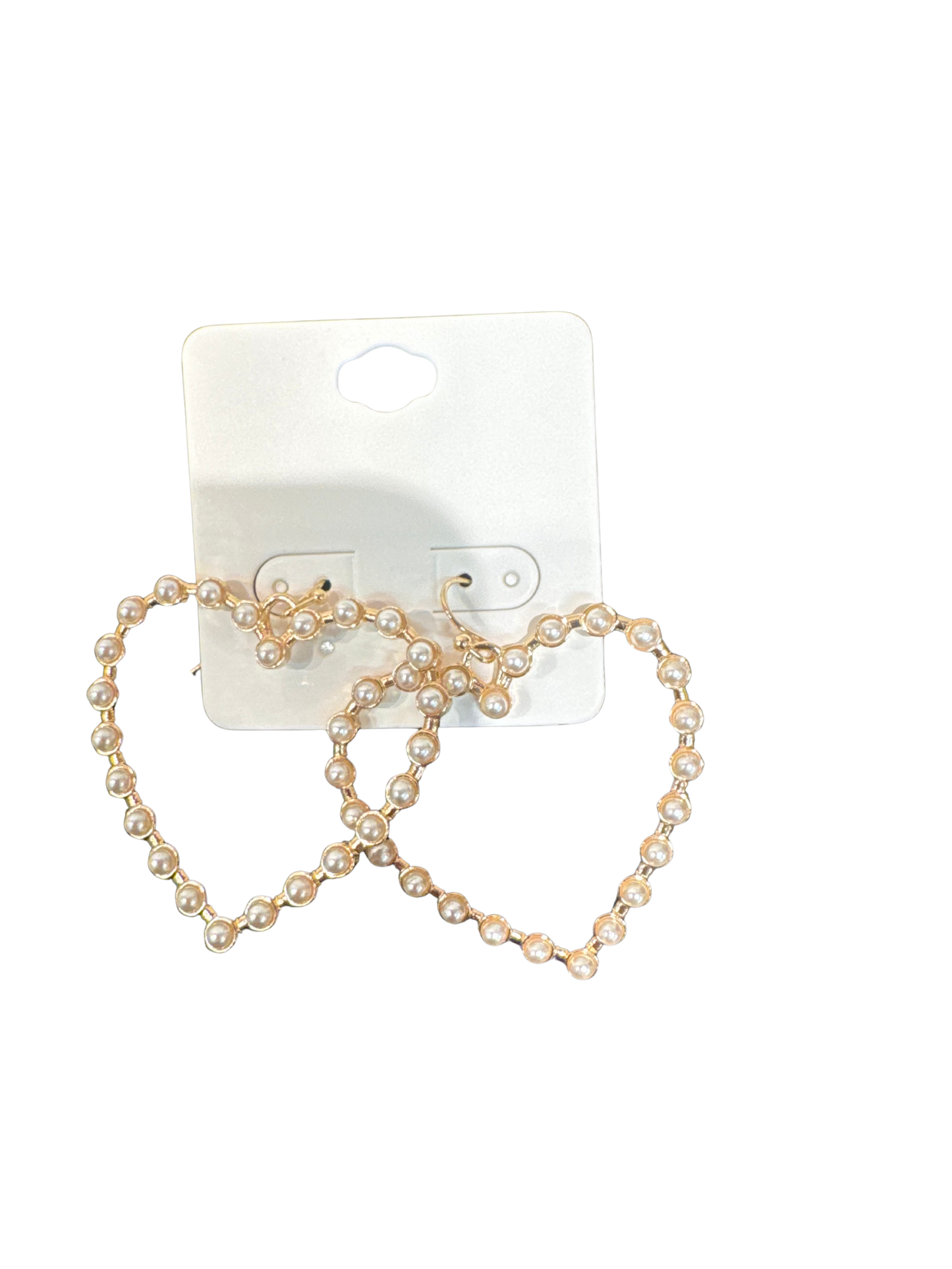 Pearl Heart Hoops