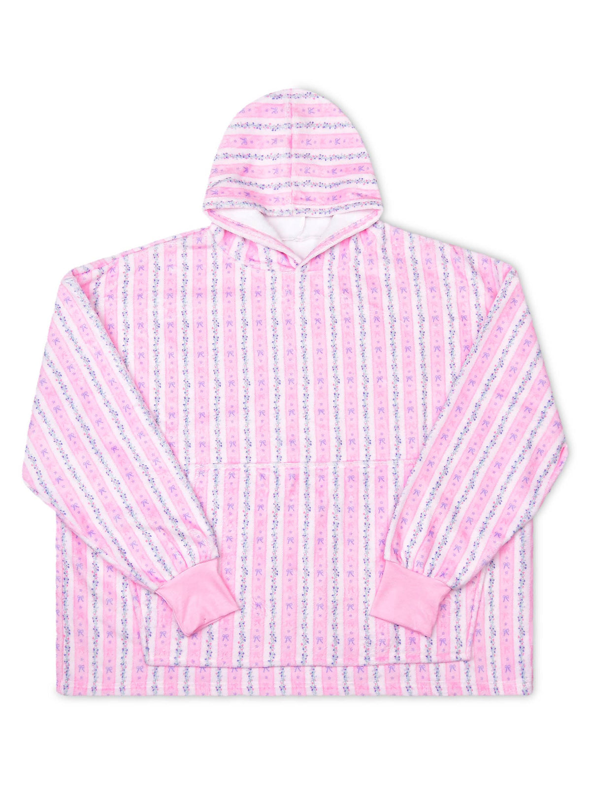 Floral Stripes Plush Cozy