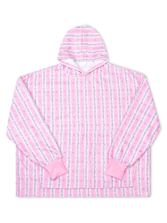 Floral Stripes Plush Cozy