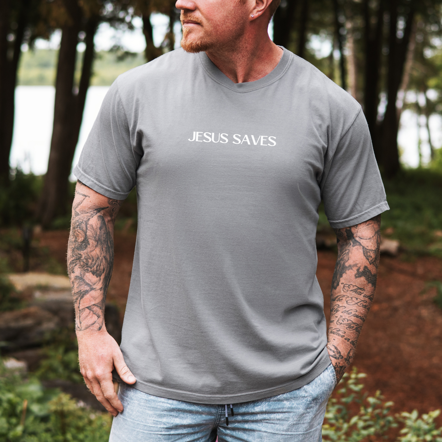 Jesus Saves Power In the Name of Jesus Unisex Christian Tee