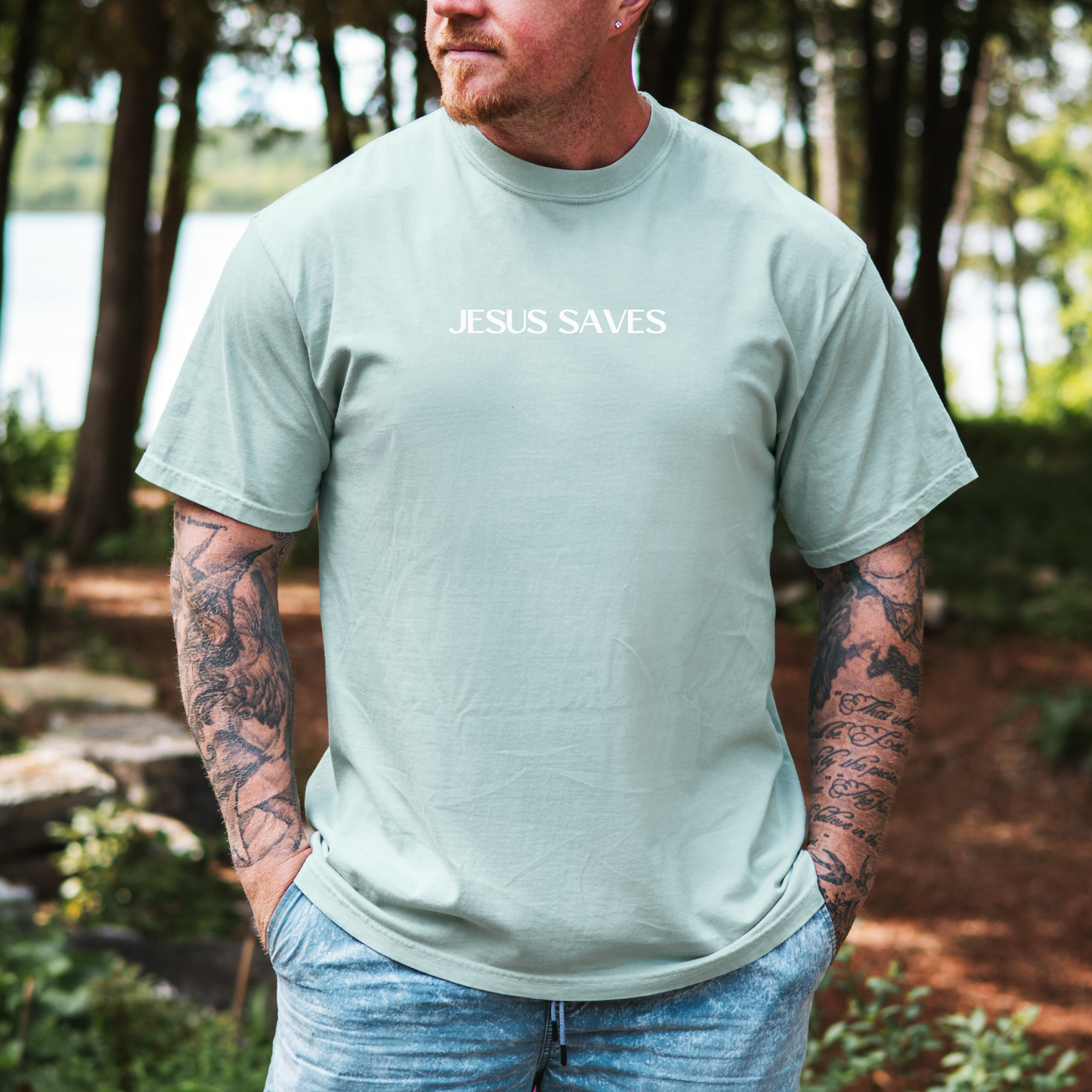 Jesus Saves Power In the Name of Jesus Unisex Christian Tee