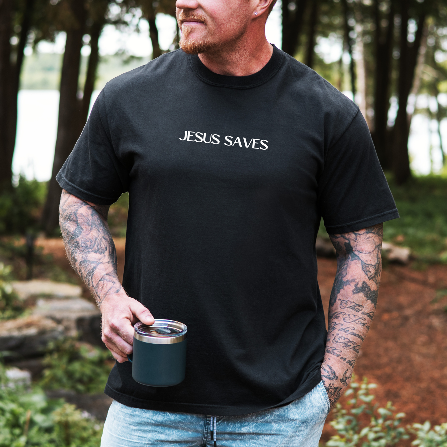 Jesus Saves Power In the Name of Jesus Unisex Christian Tee