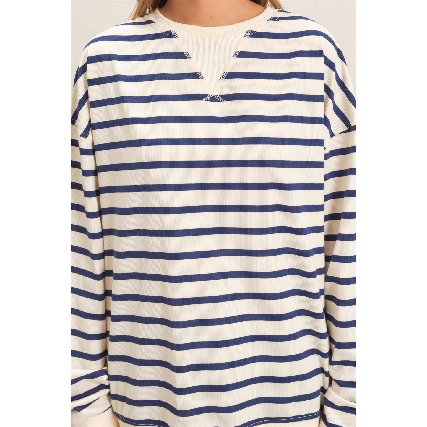 Striped Long Sleeve Pullover