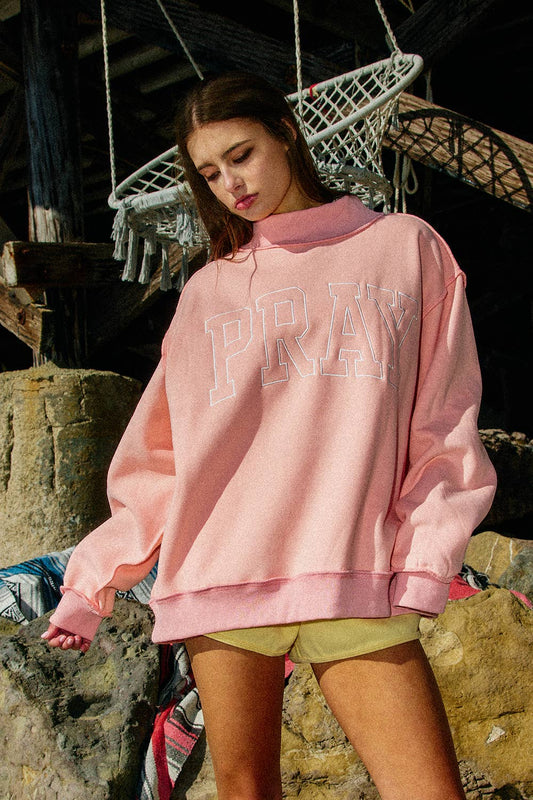 PRAY Mock Neck Sweatshirt