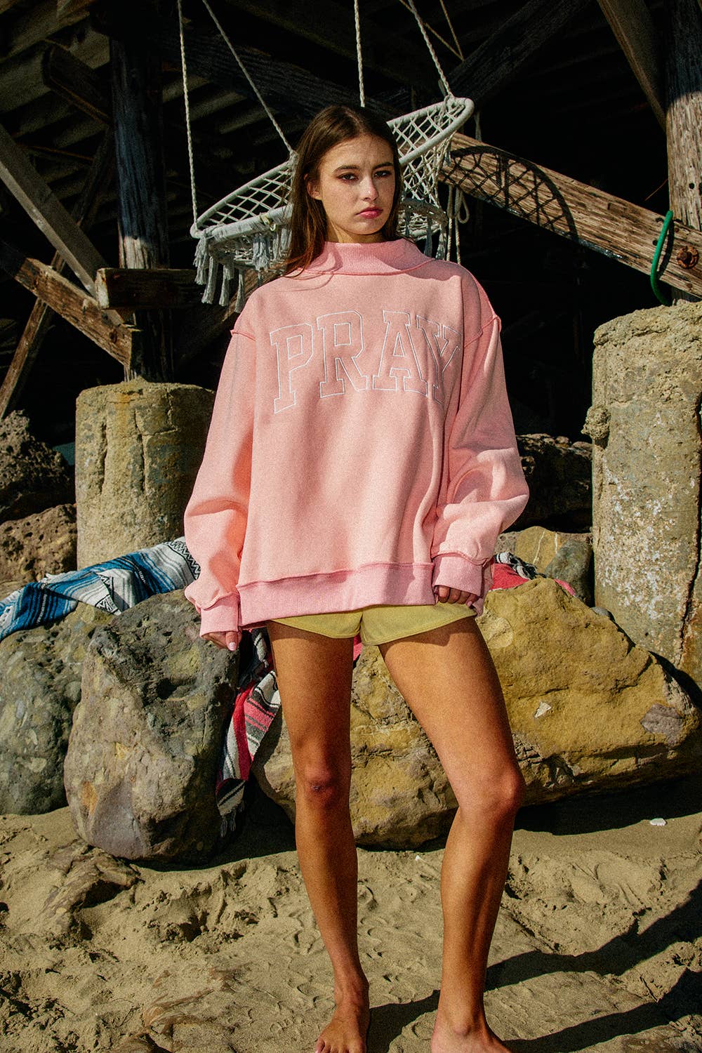 PRAY Mock Neck Sweatshirt
