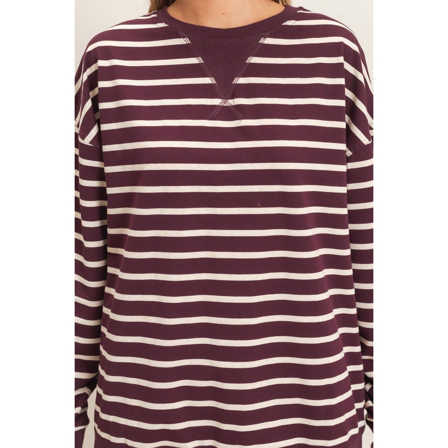 Striped Long Sleeve Pullover