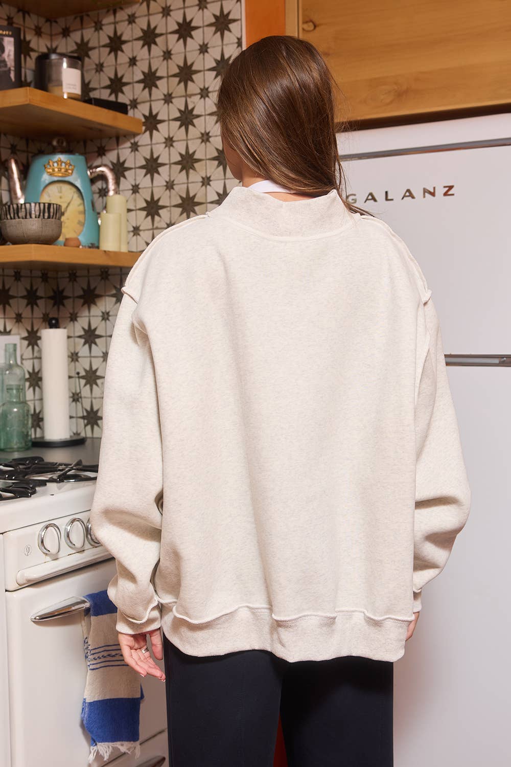 JESUS Patchwork Mock-neck
